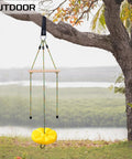 3 In 1 Kids Swing Set With Monkey Bars And Rainbow Rope, Adjustable Swing, Carabiner, Extra Hanging Straps, Heavy Duty Outdoor Zipline Playset For Backyard Fun And Playtime hanging from tree