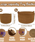 Must Have Personalized Dog Toy Storage Basket With Name Custom Pet Bin Large Capacity Woven Cotton Rope Organizer for toys