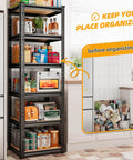 Heavy Duty 6 Tier Metal Storage Shelving Unit For Pantry Kitchen And Garage Each Shelf Holds Up To 376 Lbs Total Capacity 2256 Lbs Sturdy 5mm MDF Shelves With 5 Support Bars Adjustable Chrome Frame in pantry