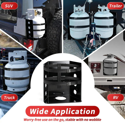 Heavy Duty 20 Lb Propane Tank Holder Bracket For RV, Truck, Trailer, Boat, Stainless Steel Scratch Resistant