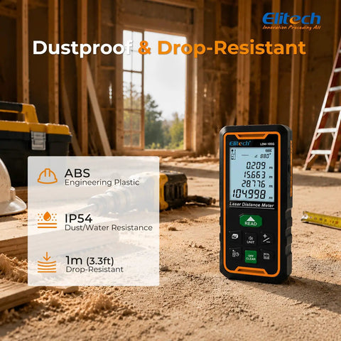 Professional Green Laser Distance Meter With Self Calibration And Dual Power Configuration Offers Dead On Precision Up To 344 Feet For Nailing Wall Layouts And Wrapping Trades Projects Quickly