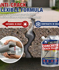 Heavy Duty Concrete Crack Filler Self Leveling Cement Sealant Gray Caulk For Driveways Sidewalks Patios Fast Drying Waterproof Polymer Formula gets applied to concrete crack.