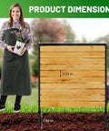 Three Panel No Dig Wood Privacy Fence Screen For Outdoor Use 42 Inch High By 40 Inch Wide next to standing person for scale