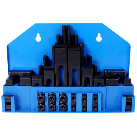 58Piece T Slot Clamping Kit For Mills And Machinists With T Slot Cleaner And Tightening Wrench, Pro Grade Tool Steel, Heat Treated