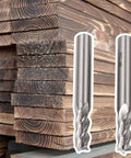 Front view of CNBTR 2pcs HSS 4-flute straight-shank milling end mills, 7mm diameter
