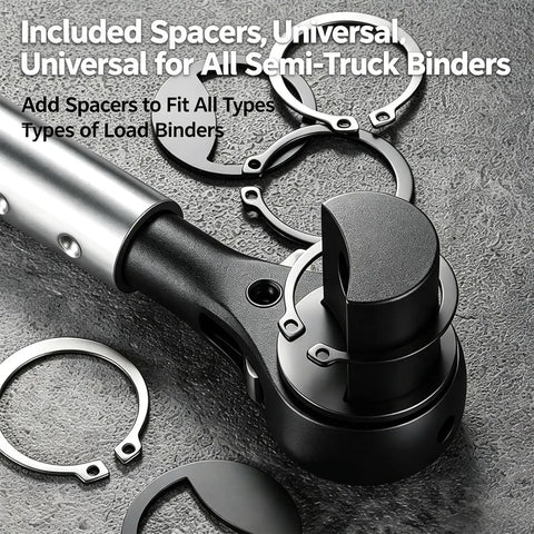 Heavy Duty Ratchet Cargo Winch Tensioner Bar 18 And 22 Inch Reversible Tool With Ergonomic Handle spacers close-up