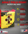 Yellow Jacket Supreme 3 Archery Target Bag Dual Sided 23 By 12 Inches Weatherproof 54 Layer Construction for compound bow practice