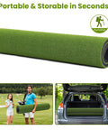 Rolled Big League Golf Hitting Mat 5x4ft or 6x4ft for indoor or outdoor practice, portable for transport and storage.