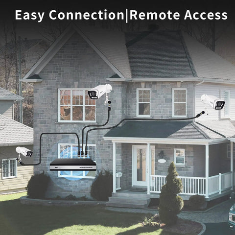 4K 8CH PoE NVR System With Preinstalled 2TB HDD, Supports Up To 8MP Cameras At 25FPS, Easy PoE Setup on house