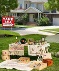 2-pack yard sale sign kit by Amazon with red double-sided signs on metal stakes for outdoor use