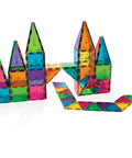 Classic 100 Piece Magnetic Construction Set With Translucent Geometric Shapes In Six Colors For Open Ended Building And STEM Fun