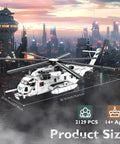 Epic Military Helicopter Building Kit For Adults 2129 Piece Aircraft Model Toys Set For Display At Home Or Office