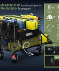 Double Decker Wagon With 54 Inch Tailgate 400 L Total Capacity Heavy Duty 560 Lbs Foldable Utility Cart With Brakes loaded