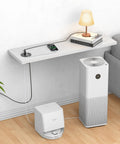 Premium 100W USB C Desktop Power Grommet With Compact Layout Featuring GAN Fast Charging installed beneath a desk with lamp.
