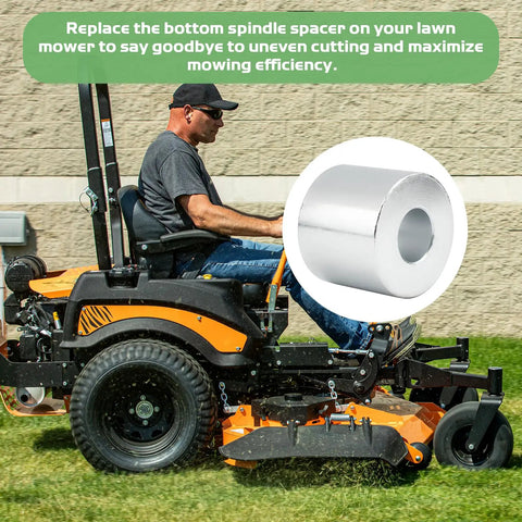 Alt Tag: Bottom Spindle Spacer For Scag Zero Turn Mowers Compatible With Cougar Cheetah Sabre Tooth Tiger Turf Tiger Tiger Cub And More 43309 43590 Deck Spacers Replacement Mower Accessories