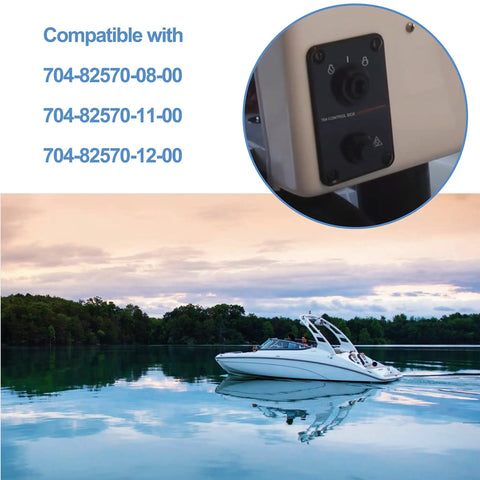 Plug-And-Play 12V Boat Key Switch Panel For Outboard Motors, No-Fuss Direct Replacement Ignition Switch, 10-Pin Harness, Universal Marine Control Box For Yacht And Boat Use, Compatible With 704-82570-08-00 Series