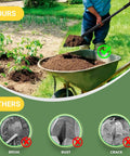 Man using Heavy Duty Small Shovel For Digging With Long 43 Inch Handle Workhorse Tool For Gardening Camping Trenching Landscaping