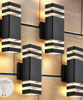 Fresh 4 Pack Outdoor Wall Lights With Up And Down Glow, Solid Black Metal Wall Sconces For Porch Patio Garage, Easy Install Exterior Fixtures That Add Serious Style To Your Everyday Home, illuminated details