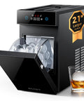 Crystal Clear Ice Ball Maker With CrystalFlux Technology For Countertop Use, 2.1 Inch Ice Spheres That Melt Slower To Preserve Whiskey And Bourbon Flavor, Minimal Footprint, Eight Hour Timer, Self Cleaning For Home Bar