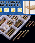 All In One M6 Hardware Kit For Cribs Chairs Tables And Cabinets 138Pcs Heavy Duty Hex Socket Cap Screws Nuts Washers Barrel Kit