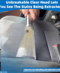 Person using Must Have All In One Universal Shop Vac Adapter Kit Fits Most One To Twenty Gallon Vacs on car upholstery