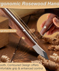 Heavy Duty Woodworking Marking Knife Pro Scribing Gauge featuring knockout sharp high carbon steel blade and ergonomic rosewood handle.