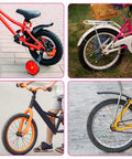 Four bikes with Colorful Bike Spoke Beads Kit 144 Pcs Of Glow In The Dark Spoke Lights And Clips Easy Install Bicycle Tire Decorations