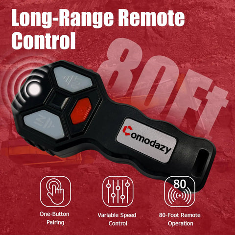 1000Lb Battery Powered Winch With 40Ft Synthetic Rope, Wireless Remote, Beefy 18V Compatible lifting and pulling remote control