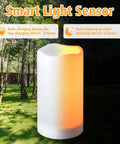 Solar Flameless Candles Outdoor Waterproof Led Lantern Lights Dusk To Dawn Flicker Reusable 3D Wick Candles in garden
