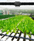 4 Inch Flexible Aluminum Air Ducting For HVAC Ventilation, 5 Feet Long, visible in greenhouse with plants