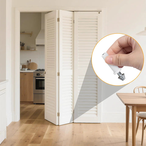 8 Pack Bi Fold Door Bottom Pivot Kit Replacement Pivot Hardware for Double Fold Cabinets and Folding Wardrobe Doors