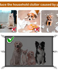 Portable Mesh Baby Gate For Stairs And Doorways Easy Install Pet Gate For The House 44 By 29 Inches safe against pet mess