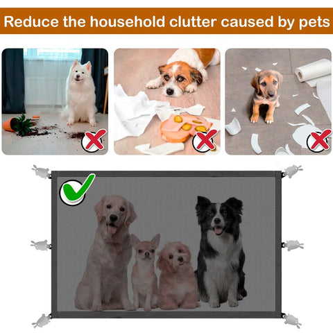 Portable Mesh Baby Gate For Stairs And Doorways Easy Install Pet Gate For The House 44 By 29 Inches safe against pet mess