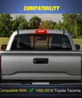 High Mount Third Brake Light LED Upgrade For Toyota Tacoma 1995 2016 Pickup Rear Cab Center Tail Light Replacement shown installed