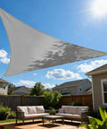 Triangle Sun Shade Sail 8x8x8 Foot Outdoor Canopy For Pergola Backyard Deck Garden UV Resistant HDPE Fabric With Reinforced Edges