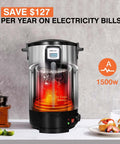 Commercial Coffee Urn 50 Cup 12L Stainless Steel Heavy Duty Coffee Maker With Fast Brew And Keep Warm Function on a kitchen counter