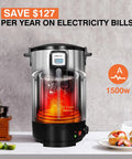 Real 100 Cup Big Batch Commercial Coffee Urn With 20L Stainless Steel And Double Wall Insulation, Fast One Cup Per Minute Brew