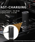 Ultra Portable Espresso Maker With Self Heating Tech On The Go, 8 Cups Per Charge And 20 Bar Pressure, Compact in car