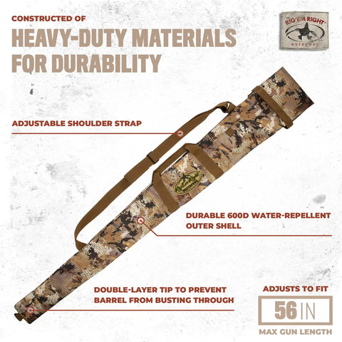 Waterfowl Express Gun Sleeve With 600D Water Repellent Shell Lightweight And Packable Fits Guns Up To 56 Inch Gore Optifade Camouflage