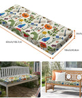 Outdoor Bench Cushion With Ties 42 Inch By 18 Inch Waterproof Polyester Cover for patio loveseat chair, floral pattern