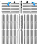 100 Pack T316 Stainless Steel Right And Left Handed Swage Lag Screws For Wood Posts One Eighth Inch Cable Railing Kit Hardware DIY Deck Railings Marine Grade Outdoor Railing Kit With Wrench Included DM50 set with screws and wrenches