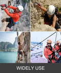 Arborists and climbers using Beefy Steel Core Flip Line Kit 5/8 Inch By 12 Ft Wire Core in various outdoor and industrial settings.