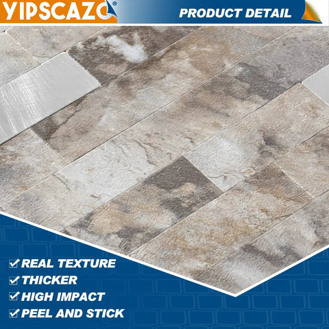 Peel And Stick Stone And Metal Tile Backsplash 12x12 In Perisa for Kitchen Bathroom Laundry Camper and Fireplace with durable adhesive