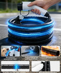 Tough As Nails EV Charger Cable Protector featuring flexible wire sleeve coiled, designed for 7/8 inch cables to prevent damage.