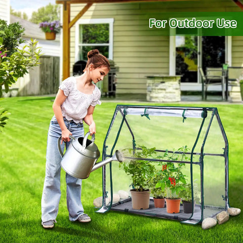 Mini Greenhouse for Indoor and Outdoor Use Tabletop Portable Grow Tent With Waterproof Seedling Pad 36 by 18 by 33 Inches Heavy Duty Cover Humidity Dome for Germination and Seedlings Easy Setup Space Saver