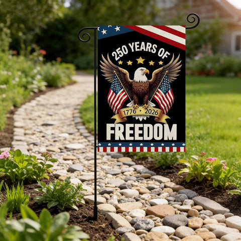 250 Year Anniversary USA Garden Flag For Outdoors With Eagle Design Double Sided 12x18 Inch Patriotic Backyard Flag 1776 2026