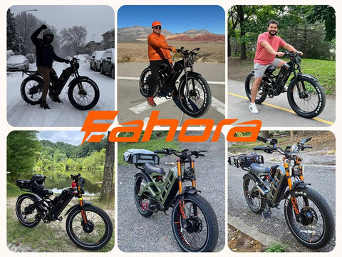 2026 Romeo Pro 3 Badass Adult Electric Bicycle With Dual Motor 6000W Peak Power on snowy street and forest trails.