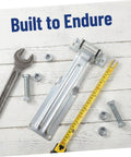 Heavy Duty Alloy Steel Truck Hinge For Box Truck Rear Door Corrosion Resistant Industrial Door Hinge For Refrigerated Freezer Improves Cooling Efficiency And Long Term Durability For Commercial Vans Trailers And More, shown with bolts and tape measure