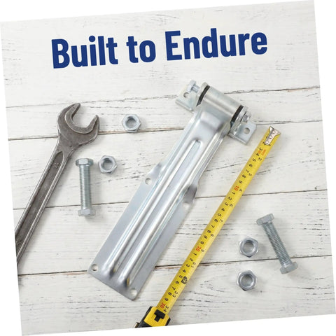 Heavy Duty Alloy Steel Truck Hinge For Box Truck Rear Door Corrosion Resistant Industrial Door Hinge For Refrigerated Freezer Improves Cooling Efficiency And Long Term Durability For Commercial Vans Trailers And More, shown with bolts and tape measure