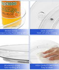 Two Pack Lazy Susan Cabinet Organizer Rotating Turntable For Cabinets Pantries Countertops Tables And Fridges 10.5 Inch Plastic Round Organizer features raised edge, safe gasket, rounded edge, high quality material details.